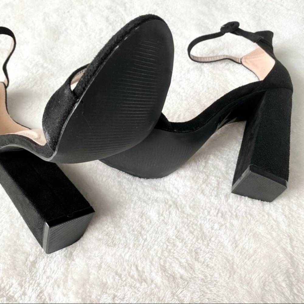 Suede Ankle Strap Heels - Picture 6 of 7